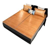 Bamboo Sleeping Mat, Bamboo Summer Cooling Mat Pad Foldable Double Sided For Bed Dormitory Bruin