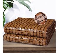 Bamboo Sleeping Mat, Foldable Double-Sided Mattress Pad, Anti-Slip Surface for Comfortable Bed Sleeping