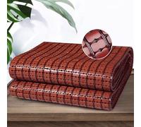 Bamboo Sleeping Mat, Foldable Double-Sided Mattress Pad, Anti-Slip Surface for Comfortable Bed Sleeping