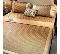 Bamboo Sleeping Mat, Foldable Natural Bamboo Summer Mat, Easy Care Indoor Roll-up Runner Rug for Bedroom, Living Room, Entryway