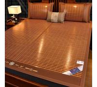 Bamboo Sleeping Mat for Summer, Double-Sided Cooling Bed Sheet, Breathable Foldable Air Conditioning Mat for Enhanced Comfort