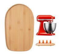 Bamboo Sliding Mat for Kitchenaid Mixer,Mixer Mover Slider Mat Pad Compatible with Kitchenaid 3.5 QT Artisan Series Tilt-Head Mixer
