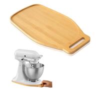 Bamboo Sliding Mat for Kitchenaid Mixer, Mixer Mover Slider Mat Pad Compatible with Kitchenaid 4.5-5 Qt Tilt-Head Stand Mixer,Kitchen Appliance Slider Mat, Kitchen Aid Mixer Accessories,with Handle