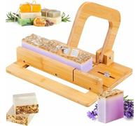 Bamboo Soap Slicer, Wooden Soap Cutter, Handmade Soap Cutting Table with Smooth & Flat Surface Finish, Multi Handmade Soap Wire Cutter for Loaf, Candles
