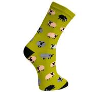 Bamboo Socks Sheep Green Shoe Size Uk 3-7 Womens Fair Trade Eco