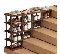 Bamboo SpaceSaving Slim Shoe Rack5/4/3/2 Tier Orga for Stairs Entrance Closet Hallway & BedroomStylish Storage Solution for Living Room & Wardrobe