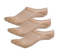 Bamboo Sports Unisex Invisible No Show Socks Moisture Wicking & Odor Eliminating, Nude 3 Pair, M
