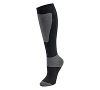 Bamboo Sports Warm Odor Eliminating Moisture Wicking Ski Snowboard Socks, Black/Gray, Medium