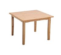 Bamboo Square Table - Multi-Functional Computer Desk, Study Desk, Balcony Table - Compact Design for Versatile Use