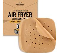 Bamboo Steamer Liner, 8.5" Air Fryer Parchment Paper Liners Sheets - 220pcs Unbleached Bamboo Steamer Basket Liners - Easy Cleanup, Will Not Burn or Curl, Non-Toxic & Volume Pack by Baker’s Signature