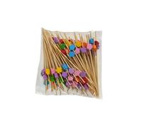 Bamboo Sticks Pearl Cocktail Buffet Fruit Forks Suitable for Wedding Birthday Party Halloween Decoration Tools(Mix Flower)