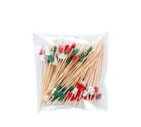 Bamboo Sticks Pearl Cocktail Buffet Fruit Forks Suitable for Wedding Birthday Party Halloween Decoration Tools(Christmas Tree)