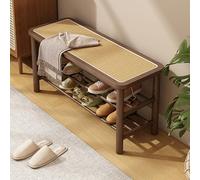 Bamboo Storage Bench with Shoe Rack Multi-Functional Console Table for Entryway Living Room Bedroom Hallway - Stylish Home & Space Saver