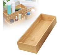 Bamboo Storage Box,Wood Crate,Luxury Bamboo Drawer Organizer Storage Box,Bamboo Utensil Holder Storage Box,Multi-Use Drawer Organizer,Bamboo Box Storage for Kitchen, Living Room, Office - Arts