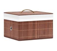 VidaXL Bamboo Storage Boxes 4 Pieces Brown, Brown