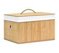 Bamboo Storage Boxes Pack Basket Chest Household Organiser Storage Bin vidaXL