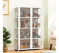 Bamboo storage cabinet, wooden display case, acrylic display case, transparent display case for living room, transparent acrylic display box, for bedroom/living room. ( Color : Four floors , Size : 82