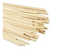 Bamboo Strips,100 pcs Natural Square Bamboo Sticks Wood Strips Wooden Stick Dowel Rods Craft Sticks Lollipop Lolly Stick Pole Wrap Dowelsdowel Rods,for DIY Candy Projects,30cm*5mm