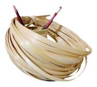 Bamboo Strips for Weaving, Cane Webbing Basket Making Supplies Strips Coil Flat Reed, Bamboo Canes Craft Flat Cane Webbing for DIY Craft Rattan Materials DIY Handicraft (10 Feet Long 7Pcs in a Bundle)