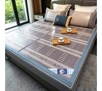 Bamboo Summer Bed Mat, Foldable Rattan Sleeping Mattress Pad, Smooth Cooling Blanket Bed Sheet, Portable Breathable Floor Mat For Home Bedroom, College Dormitory, Camping(L220xW200cm)