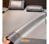 Bamboo Summer Cooling Sleeping Mat, Foldable Cooling Mat With Pillowcase Dual-Sided Rattan Ice Silk Multicolor Multi Sizes(Gray+orange,150 * 200cm)