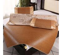 Bamboo Summer Cooling Sleeping Mat, Rattan And Ice Silk Sides Bed Mat Pack Of 2 Or 3 In Brown And Light Brown Multiple Sizes(Light Brown,90 * 190cm)