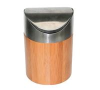Bamboo Table Trash Can Cosmetic Bin Table Waste Bin Waste Collector Paper Basket
