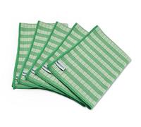 Bamboo Tea Towels Turbo Products Super Absorbent & Ultra Soft - Abtrocken Sheets Universal for Home and Office, Green/White, 5