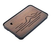 Bamboo Tea Tray Drainage Type Cup Plate Traditional Chinese Style Serving Tray Tea Accessory