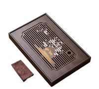 Bamboo Tea Tray for Kung Fu Tea Set Rectangular Water Storage for Household Use Medium Size Chinese Tea Serving Board