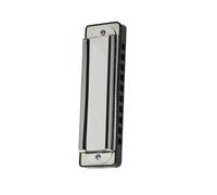 禁售:Bamboo Ten Hole Diatonic Harmonica White And Bk harmonica Professional Adult Instrument(Black F sharp)