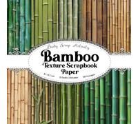 Bamboo Texture Scrapbook Paper: Natural Bamboo Pattern Double Sided Craft Paper for Gift Wrapping, Great For Craft Projects, Scrapbooking Paper, DIY ... Collage and Origami, Paper Size 8.5" x 8.5"