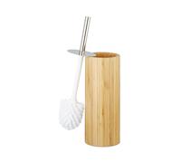 Bamboo toilet brush & holder set Lightweight Bamboo Bathroom Brush Set