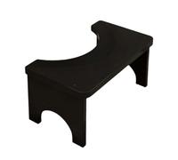 Bamboo Toilet Stool Anti Slip Footrest for Healthy Posture Relieves Constipation Ergonomic Bathroom Accessory (Black)