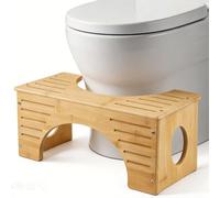 Bamboo Toilet Stool, Bamboo Flip Toilet Stool, Bamboo Toilet Stool Toilet Step Stool for Adults, Non-Slip Bathroom Squat Stool Ergonomic Bathroom Step Stools Assisted Squatting Poop Stool, Wood
