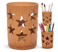 Bamboo Toothbrush Holder For Bathroom Toothbrush Cup With Drainage Quick Drying Bathroom Cup Toothpaste Holder Degradable Cup