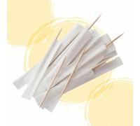 Bamboo Toothpicks Individually Wrapped Wooden Cocktail Sticks - Biodegradable, Hygienic & Disposable - (10 to 1000) for Oral Hygiene, Events, Parties & Catering & Arts & Crafts (Pack of 25)