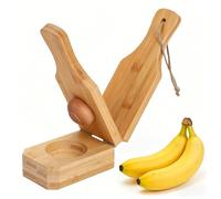 Bamboo Tostonera Plantain Press - 2-in-1 Flattener & Cup Shaper for Tostones & Stuffed Plantains - Authentic Caribbean Wooden Banana Smasher Maker