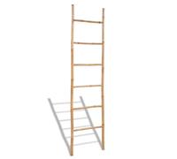vidaXL Ladder Towel Holder with 6 Steps in Bamboo Towel Holder