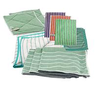 Bamboo Towel Set - For Streak-Free Glass and Window Cleaning - With one Drying Cloth, Small and Large Cleaning Pads, and 3 Bamboo Towels