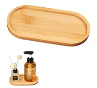 Bamboo Tray, Bathroom Tray, Wooden Soap Dish, Bathroom Soap Plate, Tea Coffee Fruit Snack Cake Plate, Multi-functional Small Item Organizer
