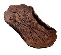 Bamboo Tray Wooden Leaf Shaped Coaster Wood Serving Plate Natural Leaf-shaped Tray Tea Serving Tray Cup Coaster for Tea, Coffee, Cake
