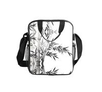Bamboo Tree Image Chinese Calligraphy Print Clear Pvc Waterproof Tote Transparent See Through Lunch Handbag,Travel Toiletry Bag,Women Men Work Shopping