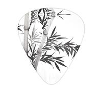 Bamboo Tree Image Chinese Calligraphy Unique Guitar Picks With Clear Prints And Multiple Thicknesses