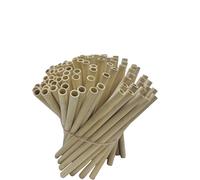 Bamboo tube for Bee House|Bug Hotel for Bees, Butterfly, Insect|Kid Friendly Weather Resistant Hanging Bee Hotel Bamboo Nesting Habitat | Bug House Garden Decor & Nature Gifts for Kids|50PCS|OD9MM