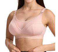 Bamboo - Ultra-Soft & Cool Breeze Pumping & Nursing Bra - HF018 | Color: Oyster Pink | Size: 2XL