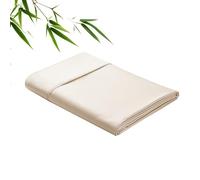 Bamboo Viscose Flat Sheets Only, 400 Thread Count Sateen Weave Full Size Flat Sheet Only, Luxury Soft Cooling for Hot Sleepers, Silky Breathable (Beige, Full)