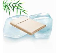 Bamboo Viscose Flat Sheets Only, 400 Thread Count Sateen Weave King Size Flat Sheet Only, Luxury Soft Cooling for Hot Sleepers, Silky Breathable (Beige, King)