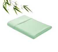 Bamboo Viscose Flat Sheets Only, Sateen Weave Twin Size Flat Sheet Only, Luxury Soft Cooling for Hot Sleepers, Silky Breathable (Sage Green,Twin)