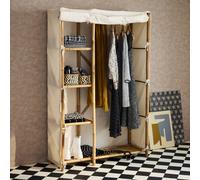 Bamboo Wardrobe 3 Shelves Natural - Sweeek